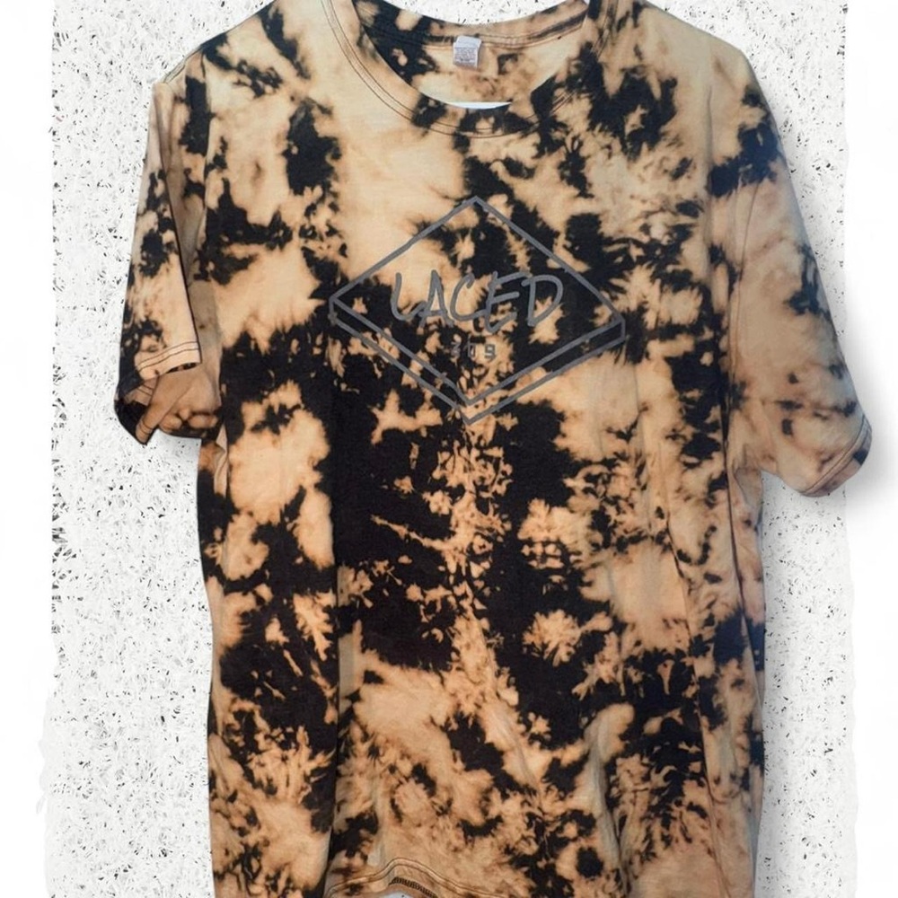 Laced 309 black and tan tie-dye t-shirt Size XL #tie-dye #skater